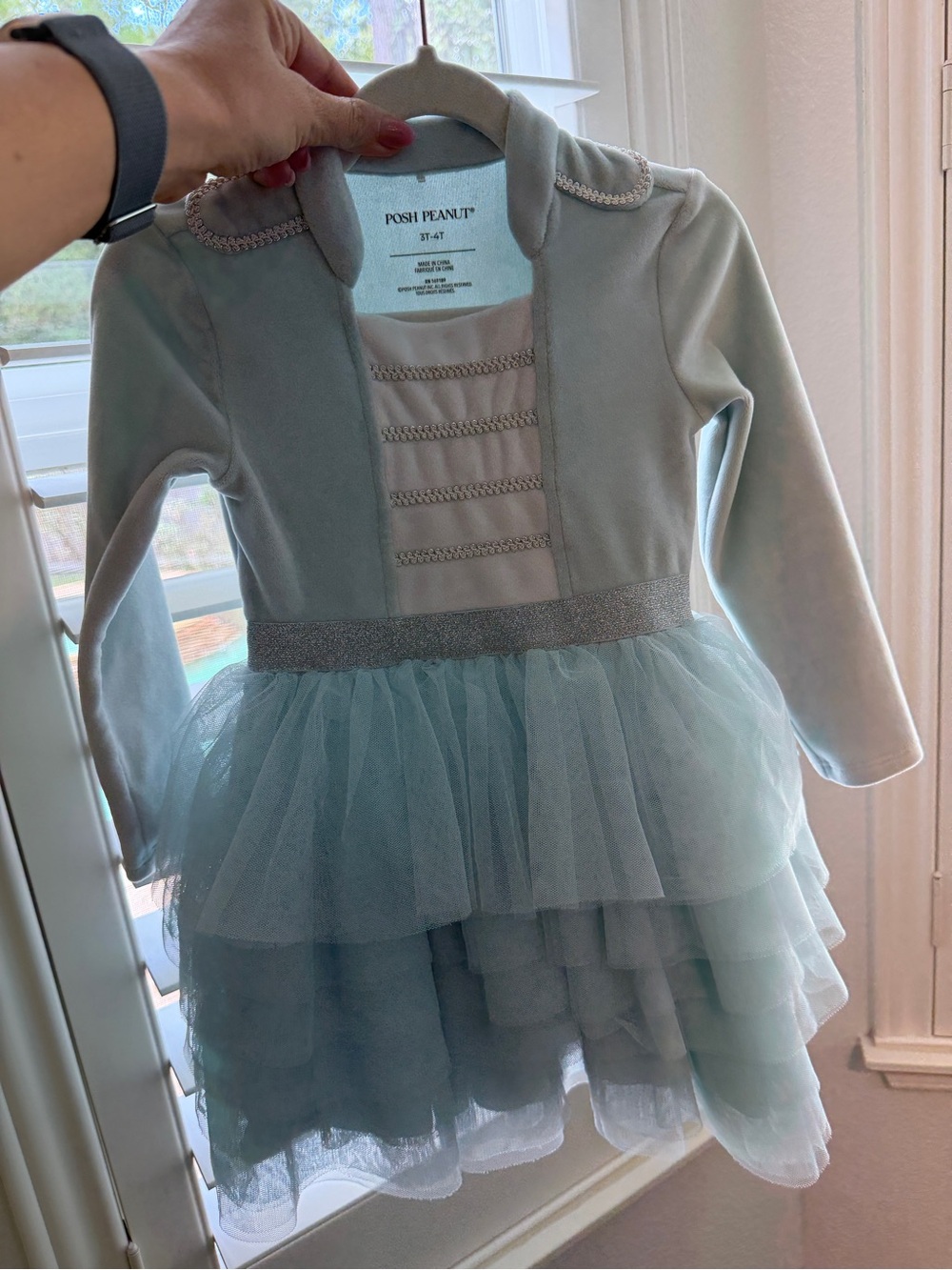 Posh Peanut Pale Blue Tulle Layered Party Dress